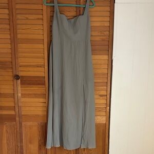 Jenny Yoo Green Floor Length Dress with Slit Size 10